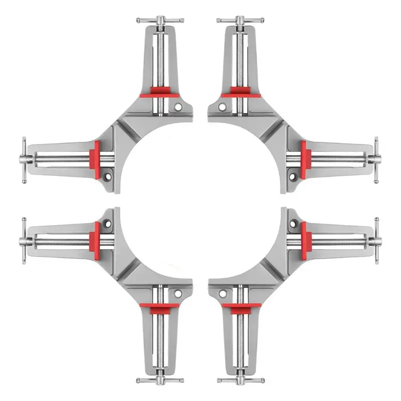 

AB46-4Pcs Угловой зажим, зажим под прямым углом 90 градусов для деревообработки, фоторамок, ящиков, держателей для стекла, прочный