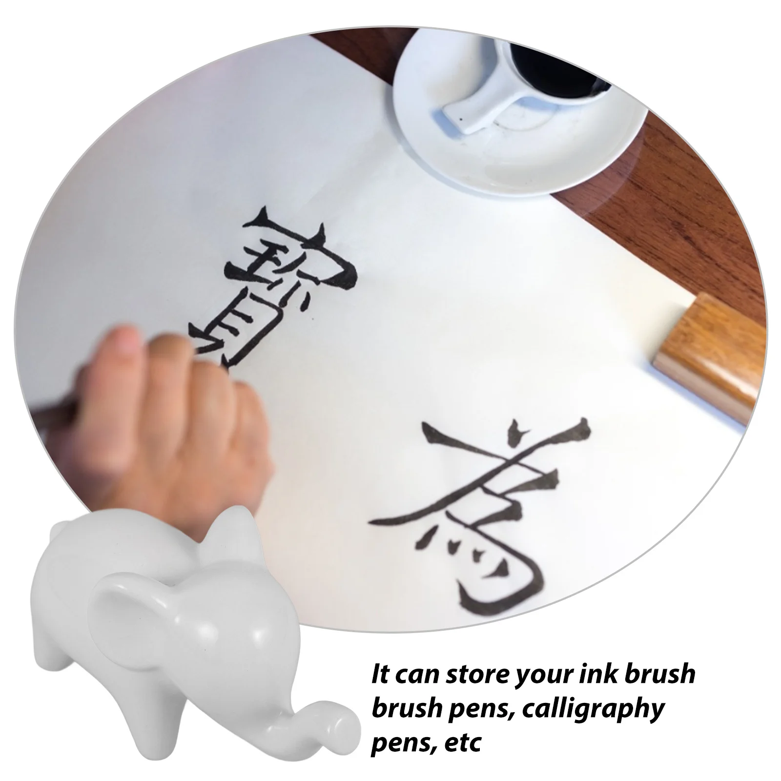 

Ceramic Calligraphy Brush Rest Writing Stand Exquisite Durable Design Perfect for Home Study Office School Brush Holder Painting