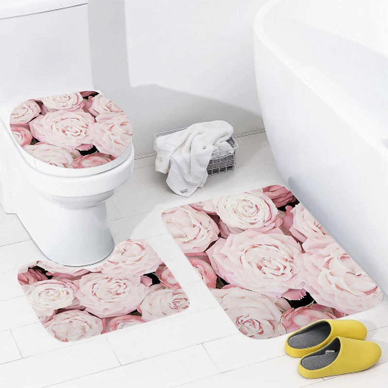 home bathroom floor mats Modern Nordic style Bath Foot mat modern bathroom accessories rug Toilet mat Bathtub anti-slip carpet