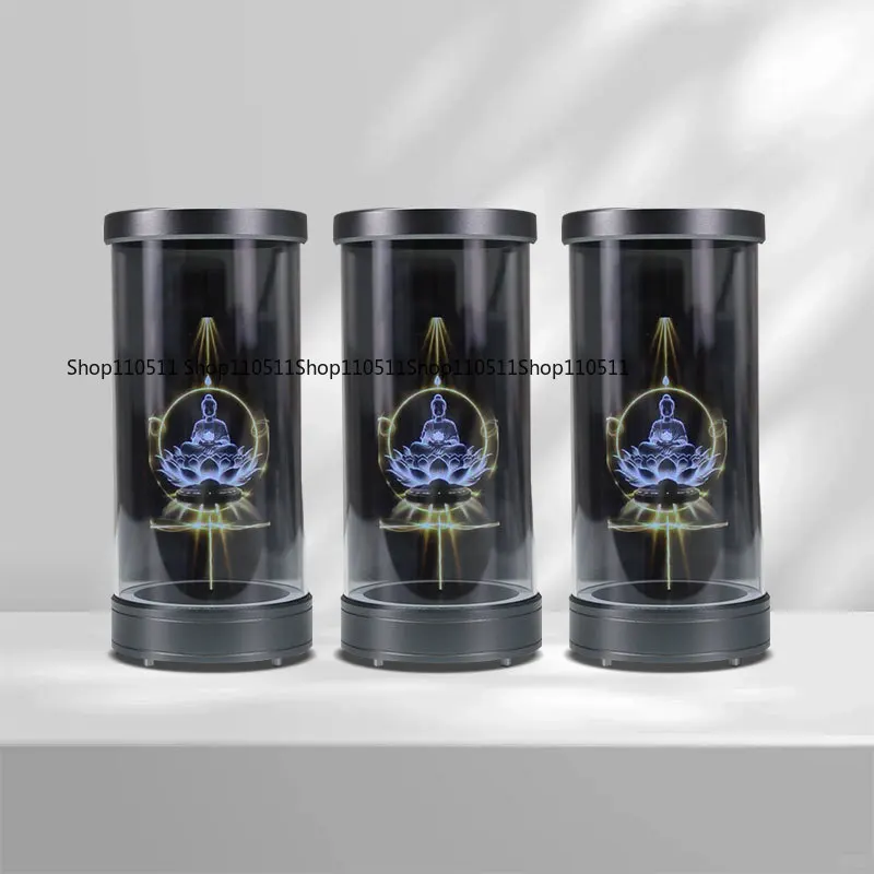 10.1-Inch LCD screen 3D hologram display cylinder Ai interactive transparent holographic technology exhibition 3D display