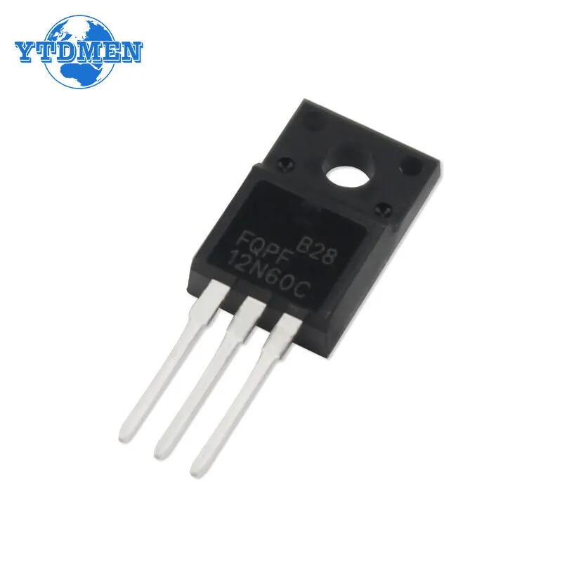 5PCS FQPF12N60C MOSFET Transistor 12N60C 12A 600V TO-220F Transistors Kit