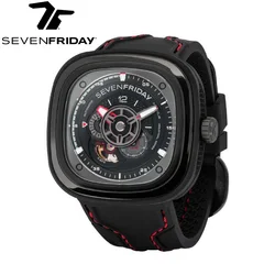 NEW SEVENFRIDAY P series watch P3C/02 RACER III WITH LEATR STRAP fully automatic mechanical watch luxury fashion Seven Fridays