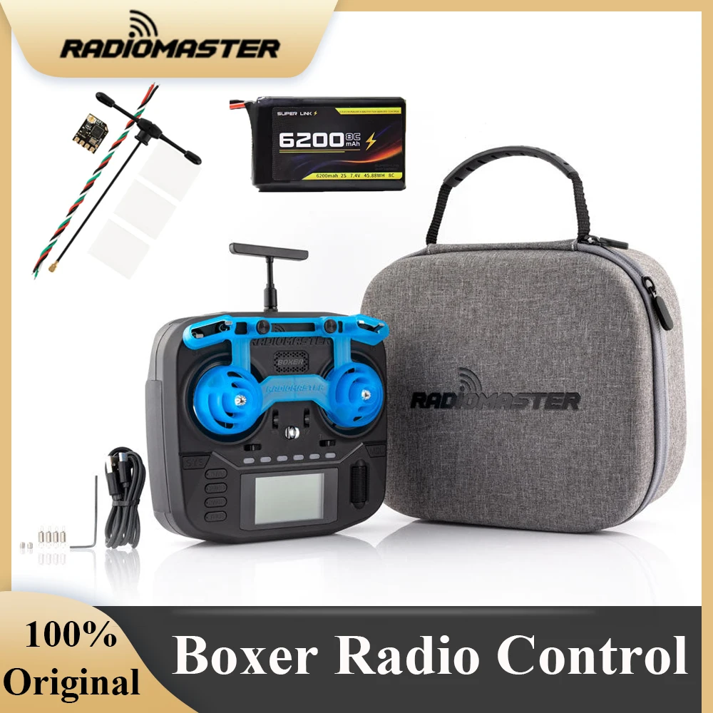 

RadioMaster Boxer Radio Control 2.4G 16ch Hall Gimbals Transmitter FCC Mode 2 with RP1 Receiver 4in1 ELRS CC2500 Support EDGETX