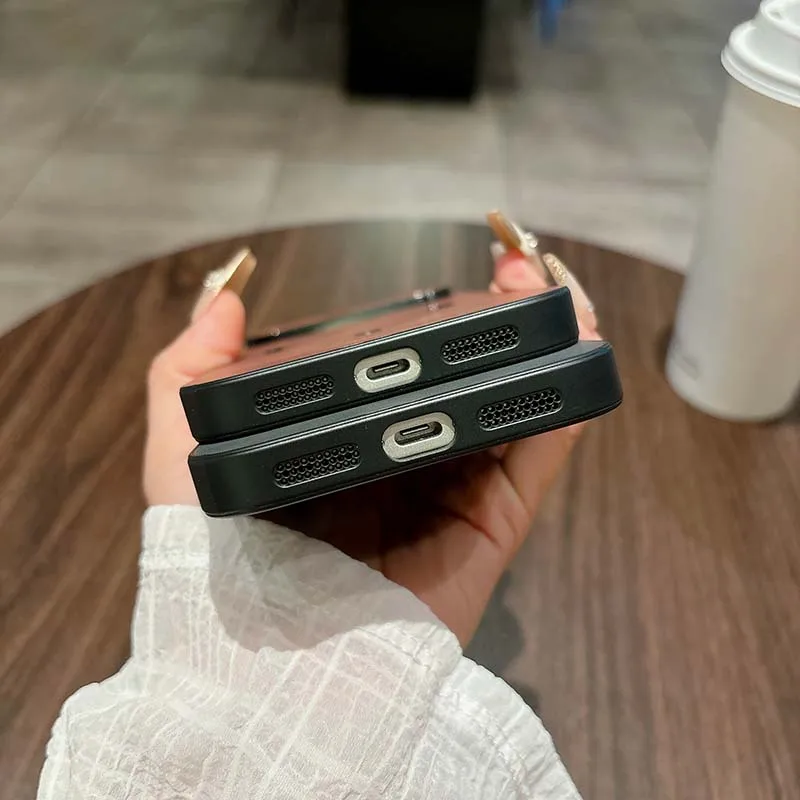 Luxury Synthetic Leather Shock-Absorbing Magnetic Phone Case For IPhone 18 Pro Max 11 13 14 15 16 17, Supports Wireless Charging view 4