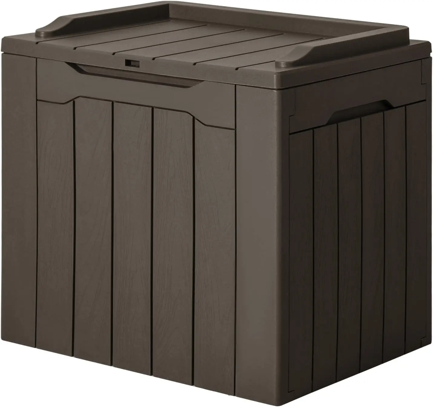 

Водонепроницаемый ящик для хранения из полимерной смолы объемом 31 галлон для подушек садовой мебели и садовых инструментов, коричневый, для использования на улице