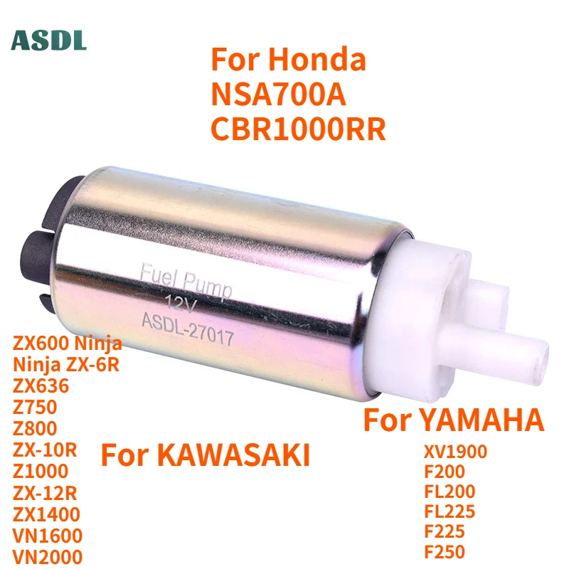 

Motorcycle Fuel Pump For YAMAHA XV1900 CT CU FL200 225 F225 F250 For Honda NSA700 CBR1000RR For KAWASAKI ZX600 Z750 ZX-6R VN1600