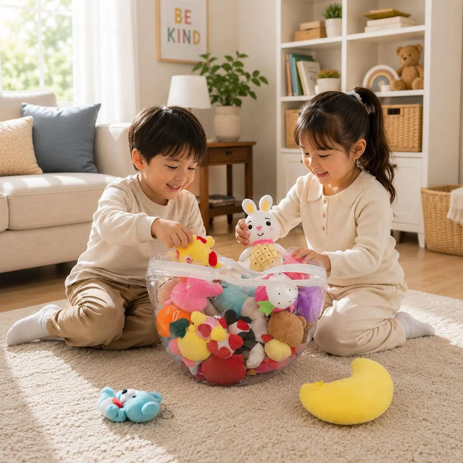 Stuffed Animal Holder Clear Dustproof Stuffed Animal Plush Toy Holder Stuffed Toy Storage For Home Bedroom Apartment Nursery view 2