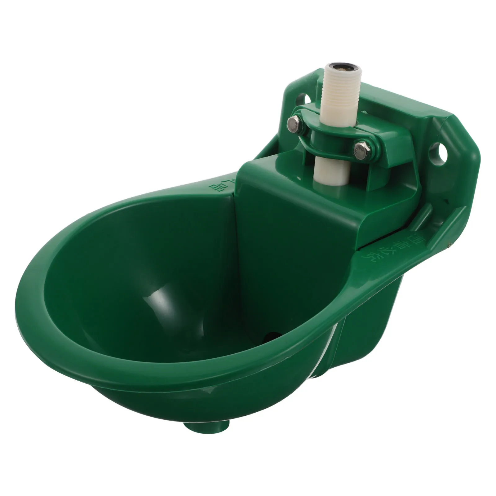 

Automatic Sheep Water Bowl Green Plastic Drinking Trough Drainage Hole For Livestock Goat Cow Dog Pig Farm Use Water Saving