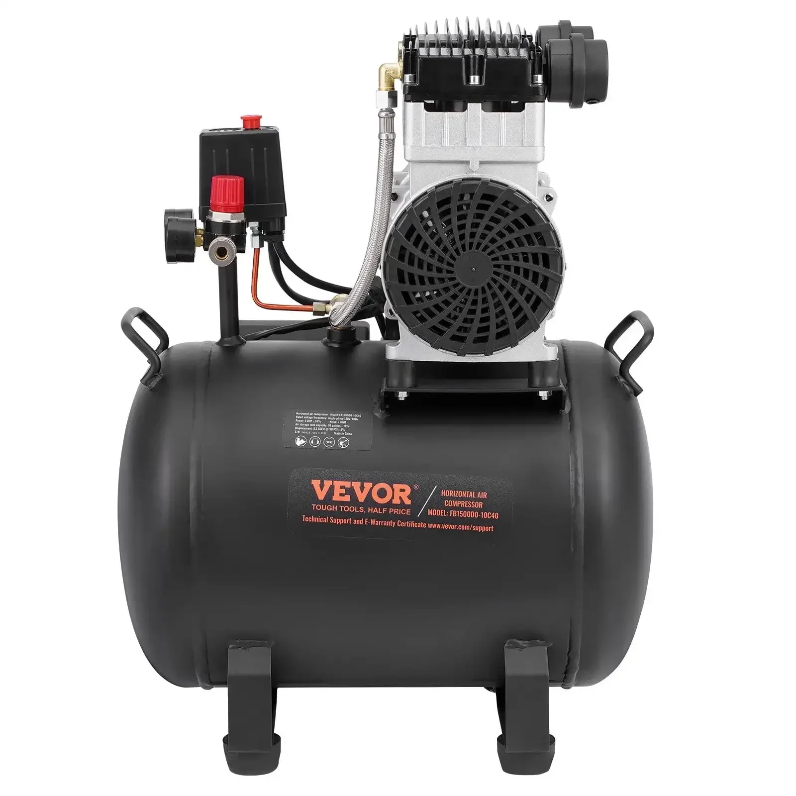 

Air Compressor Compact Portable Oil Free Compressor 10 Gallon 90 PSI