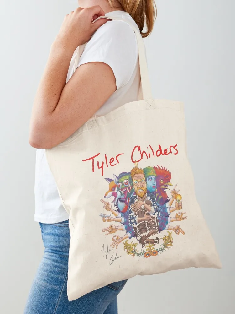 

Exclusive tylerchilders with signature Tote Bag Shopper bag Fabric bag the tote eco folding
