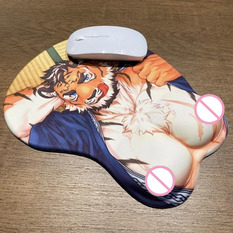 

Tiger pattern Funny Wrist Mouse Pad Anime 3D Anti-slip Wrist Pad Game Office Both Gift Collection
