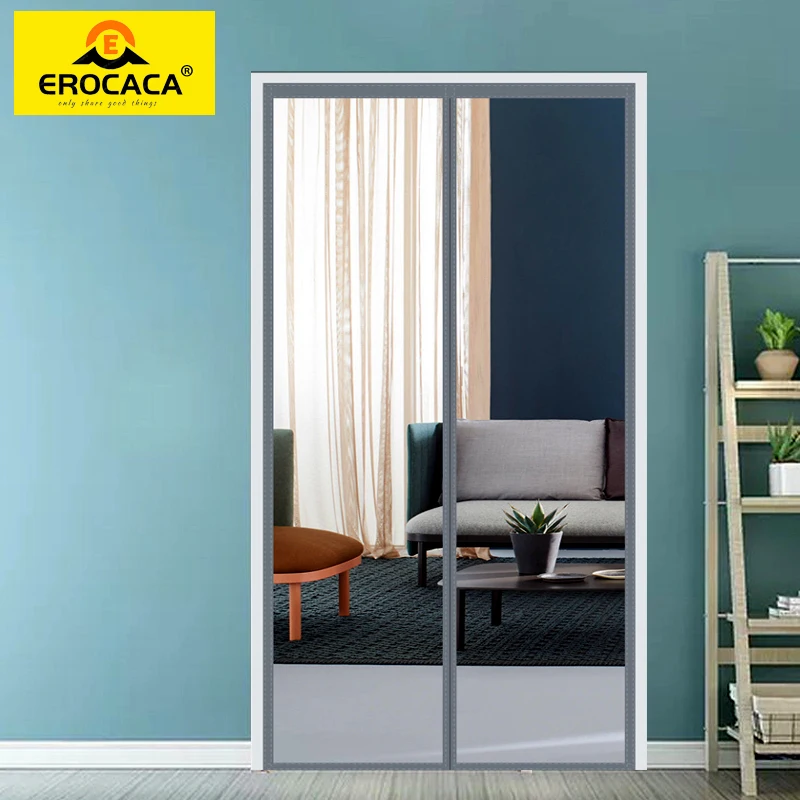 

EROCACA Magnetic Screen Door Curtain Anti-Mosquito Net Fly Insect Screen Mesh Automatic Closing Custom Size Easy Installation