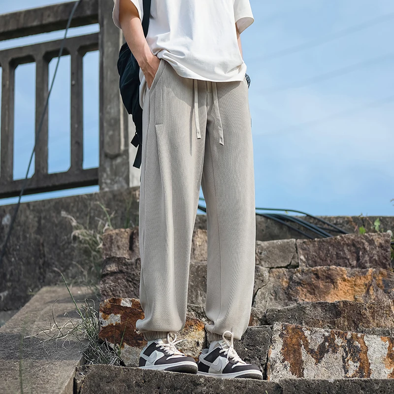 

Мужские свободные брюки: осенние новые спортивные штаны, повседневные свободные джоггеры, модные прямые длинные брюки