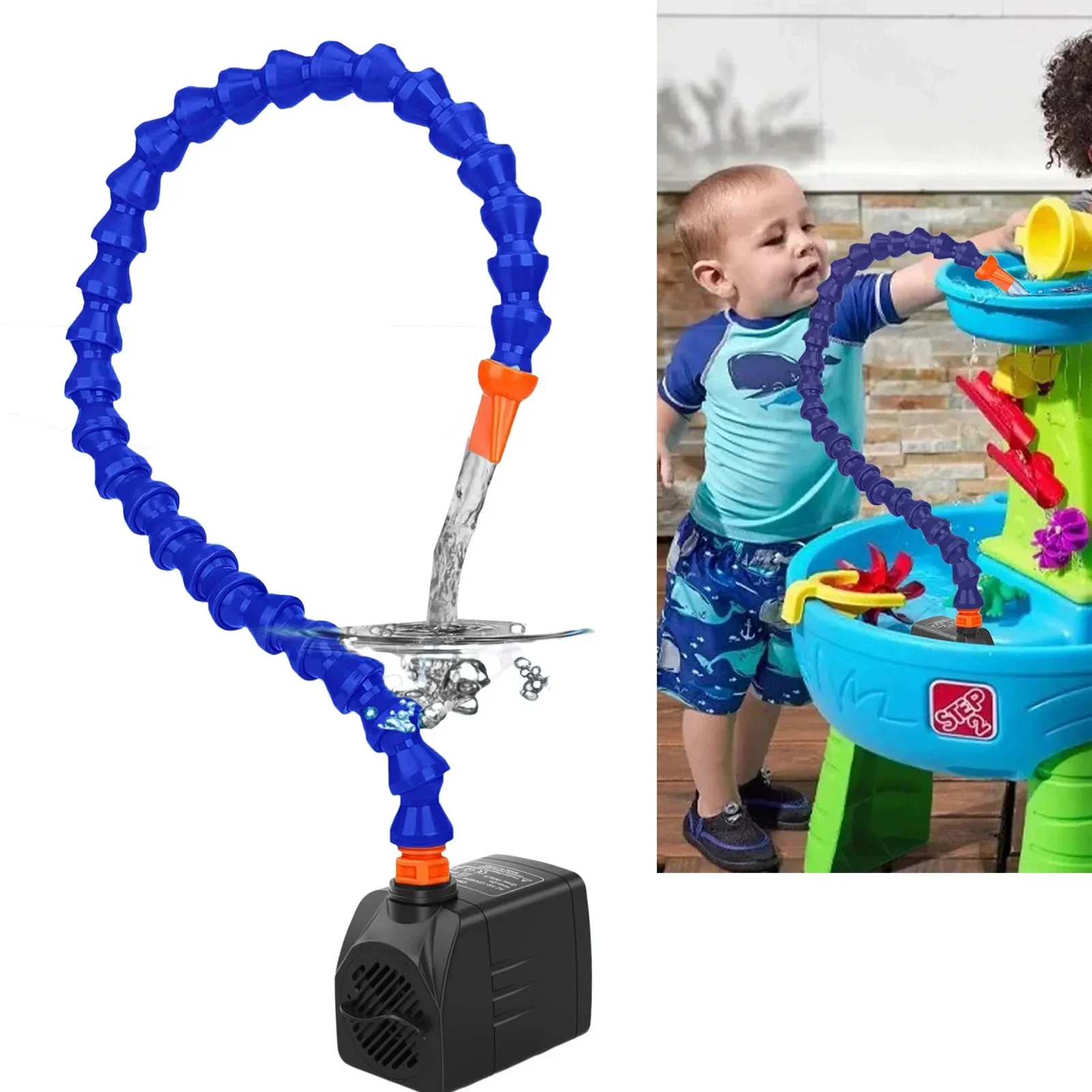 Pompa per tavolo d'acqua, pompa dell'acqua estiva per tavolo da acqua per bambini, giochi per acque all'aperto, accessori per tavolo da irrigazione