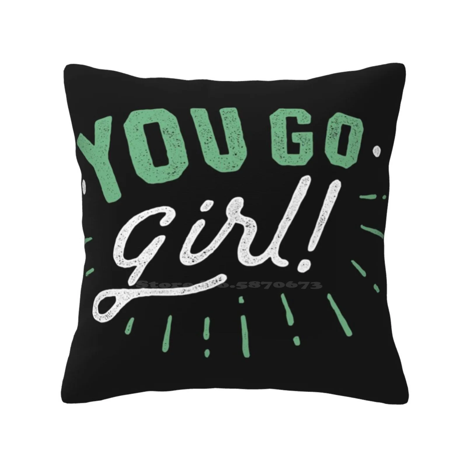 Girl Home Sofa Car Cushion Cover Pillowcase Typography Girl Lettering Woman Feminim Ladies