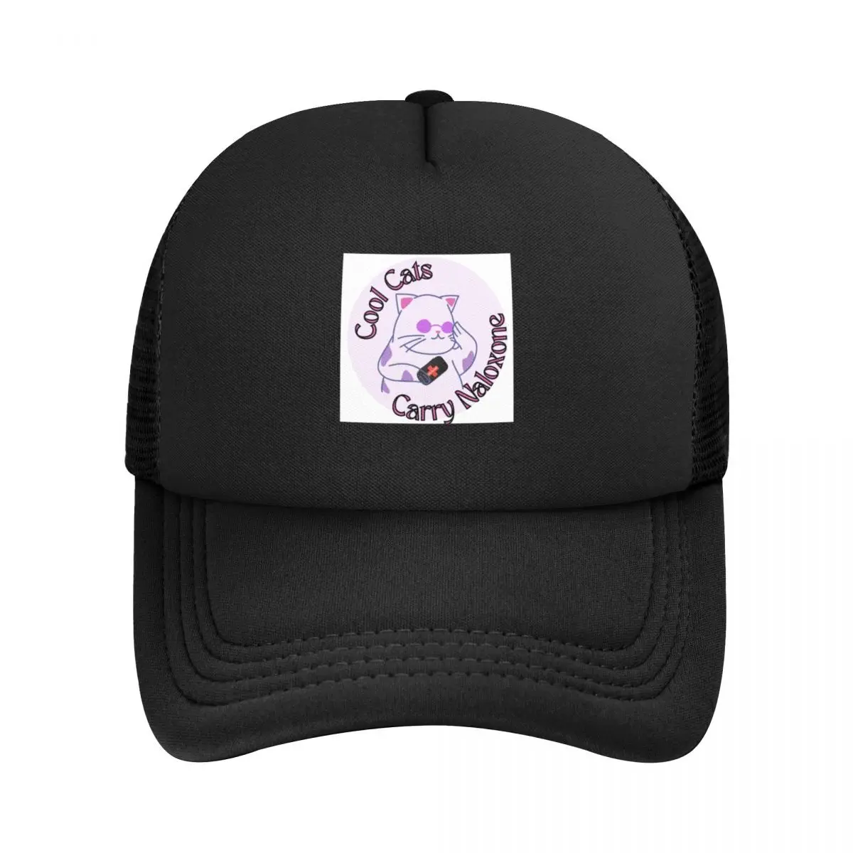 

Cool Cats Carry Naloxone Baseball Cap Trucker Cap Wild Ball Hat Military Cap Man Sunscreen Men Women's