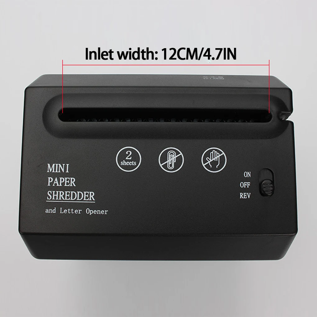 ABS A4 آلات تقطيع يدوية صغيرة منزلية تعمل ببطارية USB آلة تقطيع الورق الكهربائية المحمولة بطارية USB