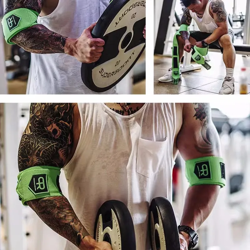2-teilige Stärke-Ellenbogenbandagen für Gewichtheben, 90 cm, elastische Ellenbogenstütze und Kompression für Powerlifting, Cross-Workout-Ellenbogengurte – Detail 16