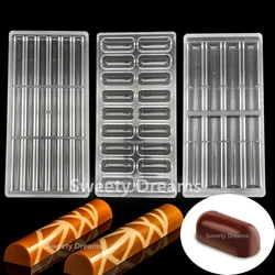 3D Cylinder Stick Polycarbonate Chocolate Bar Moulds Form for Bakery Baking Mold Pastry Candy Cake Tools