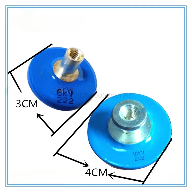 Button capacitor high frequency machine high voltage ceramic capacitor 3KV / 102 6kV / 222 10kV / 202 filter capacitor