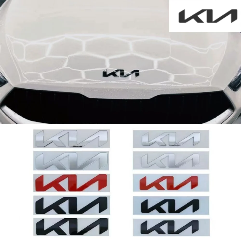 Autocollant de logo avant de voiture KN ABS, autocollant de pare-chocs arrière, emblème de porte arrière, accessoires de style pour nouvelle Kia, 1PC