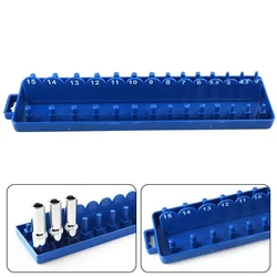 1/4 in 15-4mm Metric Socket Storage Organizer Holder Bracket Plastic Socket Tray Rack Hand Tools Versatile For Garage Workshop