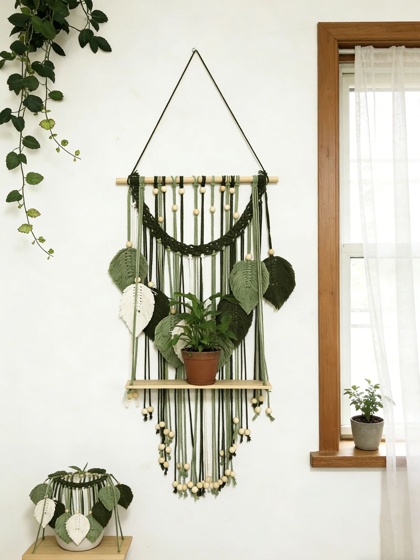 ชั้นวางของแขวนผนังสไตล์โบโฮ แม - Home Art Textiles บทวิจารณ์และราคา