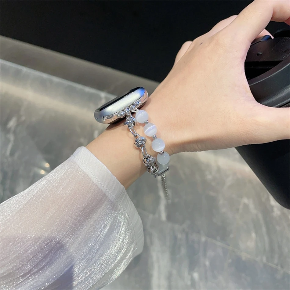 Classy Jewel Pulseras Correa Para Apple Watch 8 Banda Ultra 49mm 45mm 44mm 42mm 38mm 40mm 41mm Aceros Metálicos Iwatch Serie 8 7 6 SE 5 4 3
