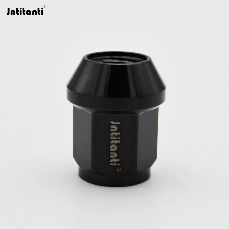 Jntitanti Gr5 titanium wheel rim lug nut screw open end M14x1.5x27mm cone seat for Tesla Land Rover Toyota Buick etc