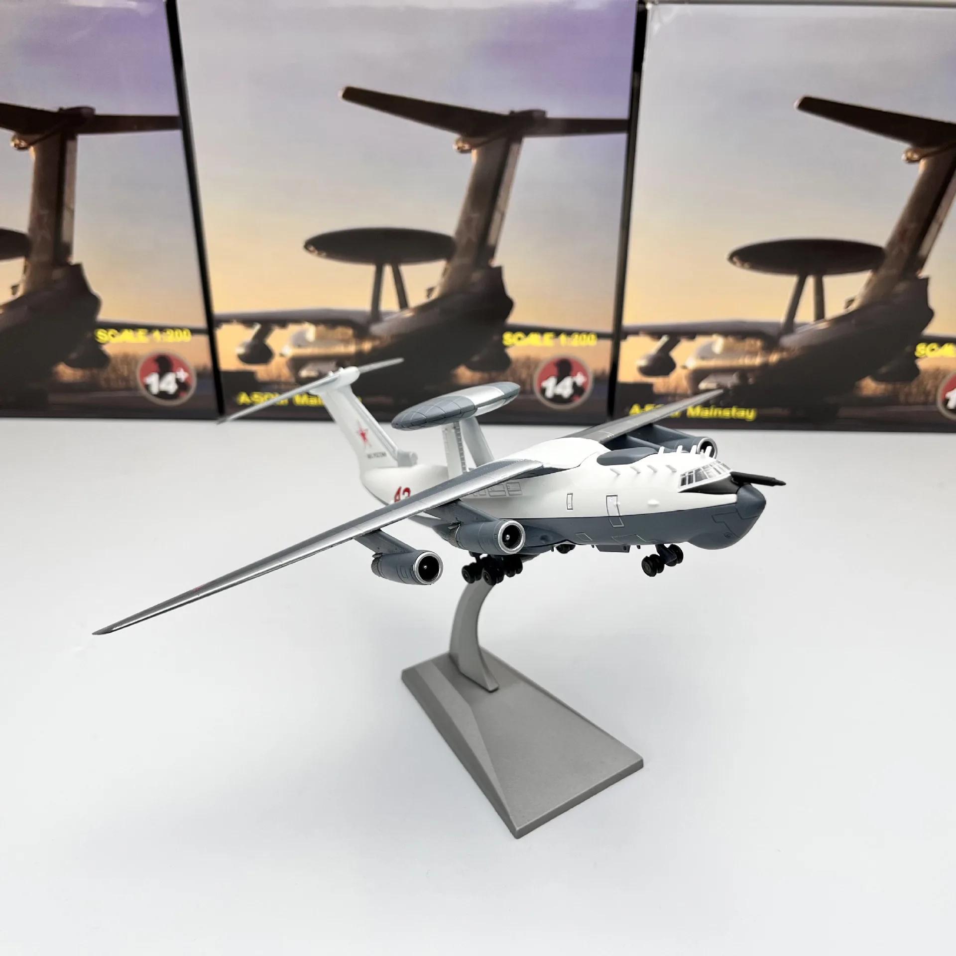 1/200 Scale A-50M Mainstay Russia Early Warning Military Aircraft Diecast Airplane Models Adult Children Toy For Collection Gift
