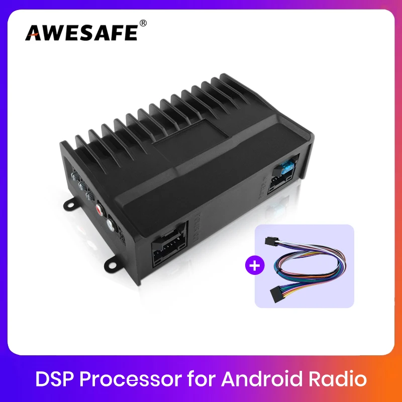 AWESAFE Car DSP 4*47W Power Amplifier Audio Processor Treble Bass Special Car Dedicated To Improve Sound Quality Audio Subwoofer