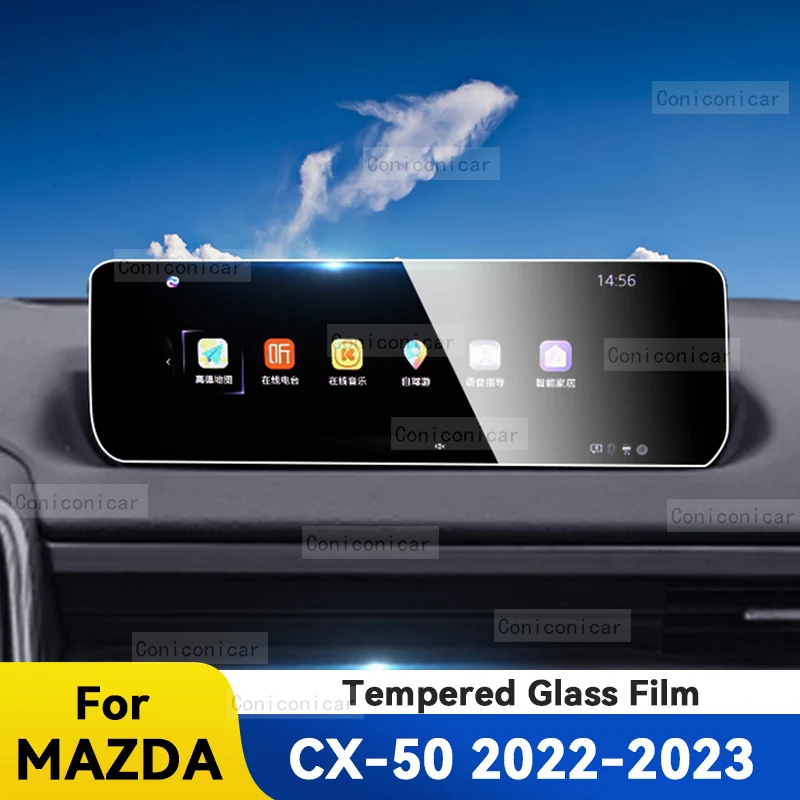 

Car Tempered Glass Screen Protector Film GPS Navigation Instrument Anti Scratch Sticker Accessories For MAZDA CX-50 2022 2023