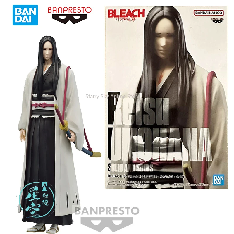 Bandai Namco Banpresto Retsu Unohana Bleach Solid and Souls 15Cm Anime Original Action Figure Model Toy Birthday Gift Collection