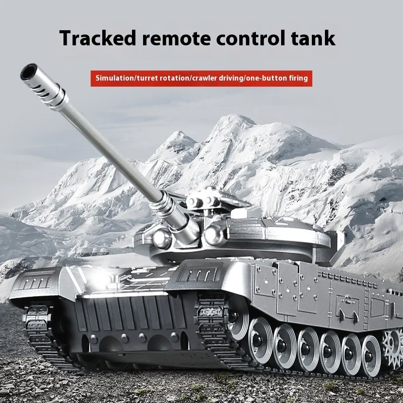 2.4g Remote-Controlled Tank Track Nine Channel All-Round Charging Electric Off-Road Simulated War Armored Vehicle Tank Model Toy