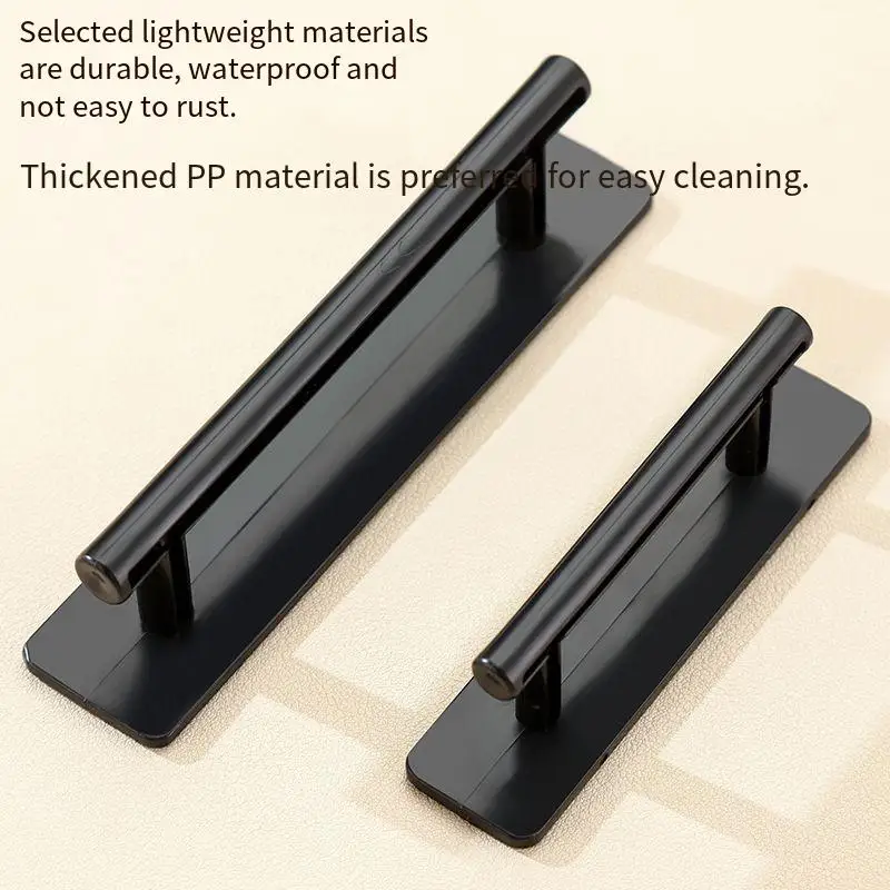 Furniture Pull Handle Rust-Proof Thickened Pp Handle Sliding Door Handle Self-Adhesive For Wardrobe Sliding Door Double Door