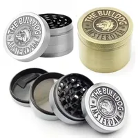 40/50mm Metal Bulldog Herb Grinder 4-layer Manual Spice Pepper Mill Mortar Tobacco Grass Raw Grinder Cigarette Smoking Accessory