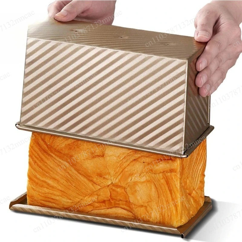 Aluminum Alloy Pullman Bread Pan Toast Box Bread Tin with Lid Bread Tray MOQ Food Grade Baking Pan 450g Mould Baking Mould