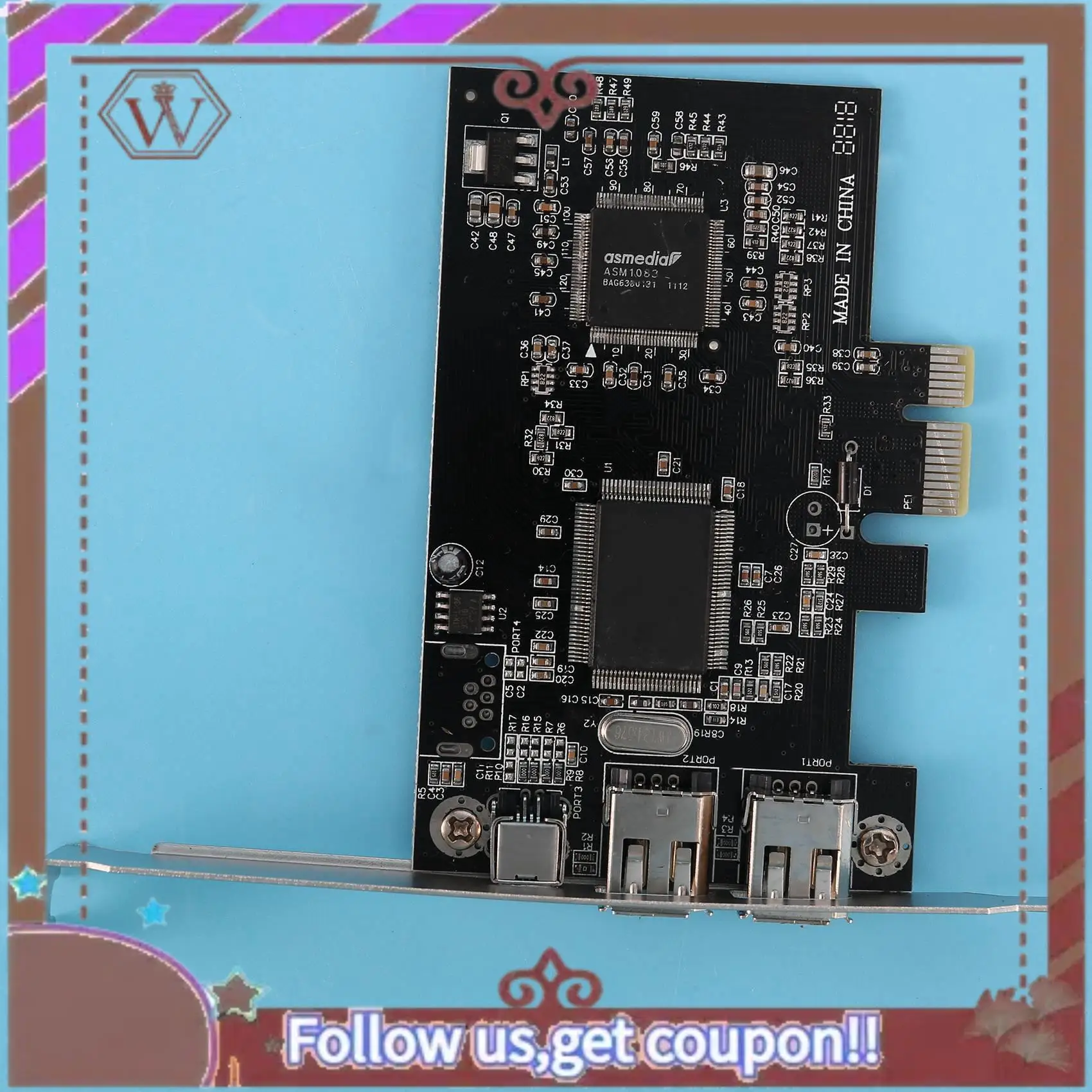 

Новейшая карта Firewire 1394, карта расширения Pcie 3 порта 1394A Firewire, PCI Express для внешнего контроллера адаптера IEEE 1394