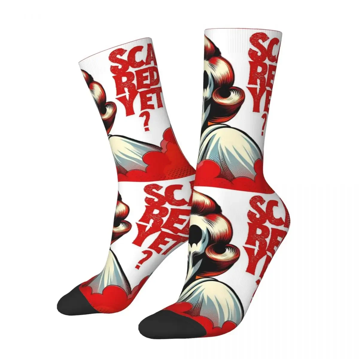 

Носки Scared Yet Halloween Collection, мягкие чулки в стиле Харадзюку, всесезонные длинные носки, аксессуары для подарка на день рождения унисекс