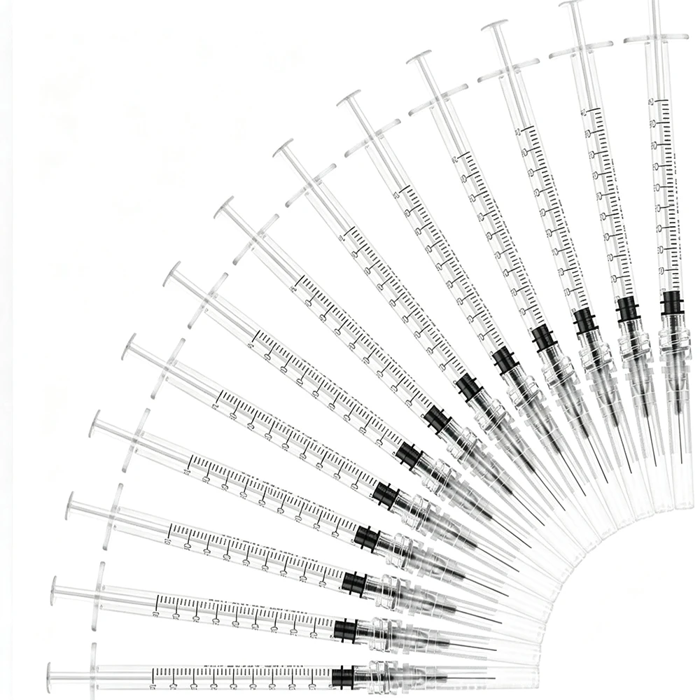20pcs/50pcs Lurslock 1 mL No. 27 Sample Measurement Syringe, Laboratory Supplies, Individually Sealed Packaging