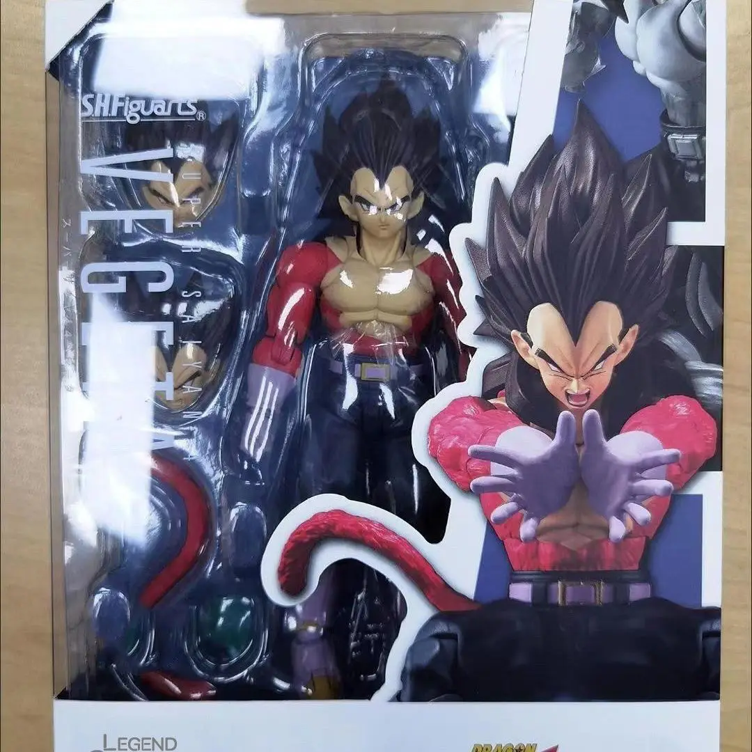 Figura de acción de Dragon Ball Gt, modelo de adornos, Super Saiyan, Super 4, Vegeta, tres cabezas intercambiables, regalos