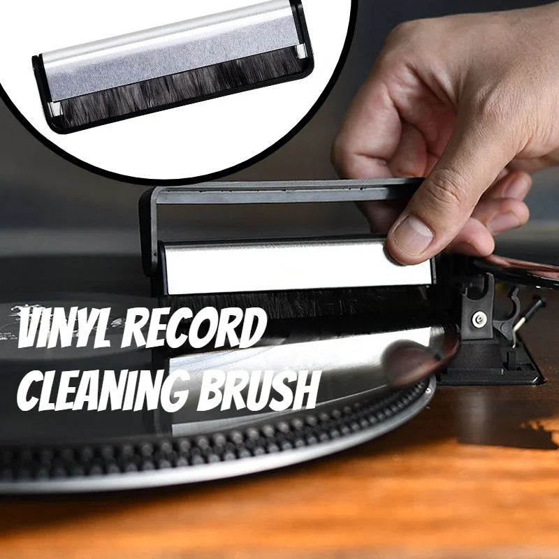 Vinyl Record Cleaning Brush DJ Record Player Cleaning Brush, Effectively Remove Dust, Soft Bristles Do Not Hurt The Disc Surface
