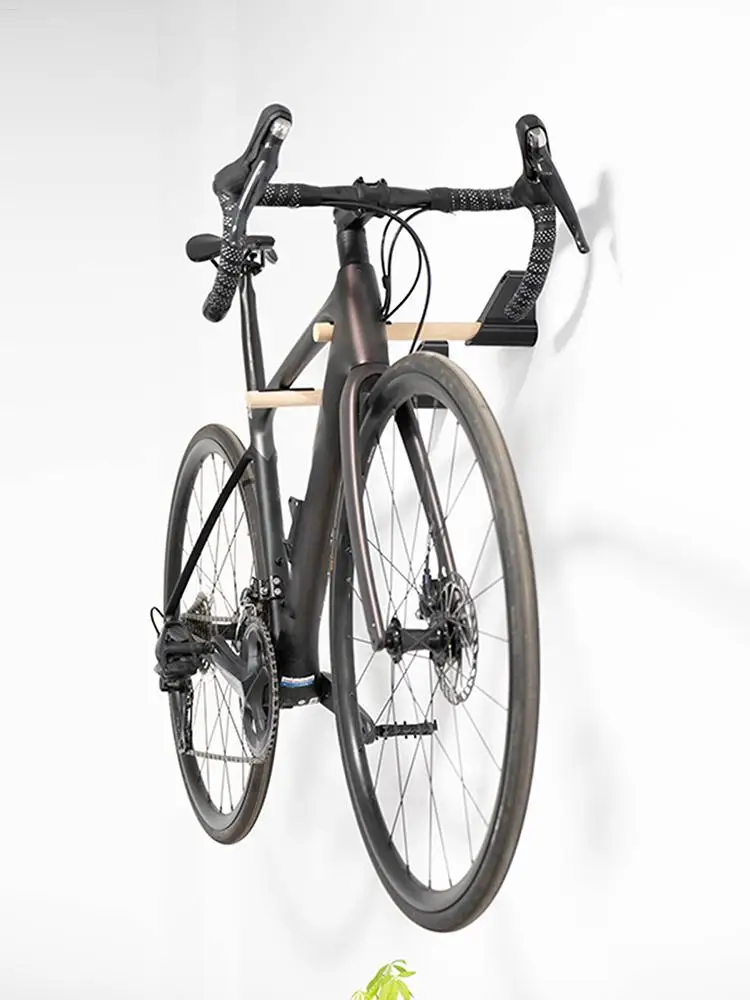Bicycle Storage Hanger Wall Mounted Bike Storage Rack Wooden Solid Wood Wall Hanging Bracket for Road and Mountain Bikes