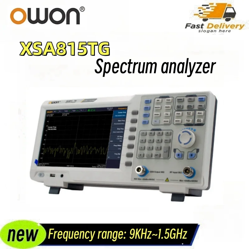 

OWON XSA815TG Digital Spectrum Analyzer 9 inch LCD 1Hz Resolution Bandwidth 9kHz to 1.5GHz Frequency USB LAN Tracking Generator