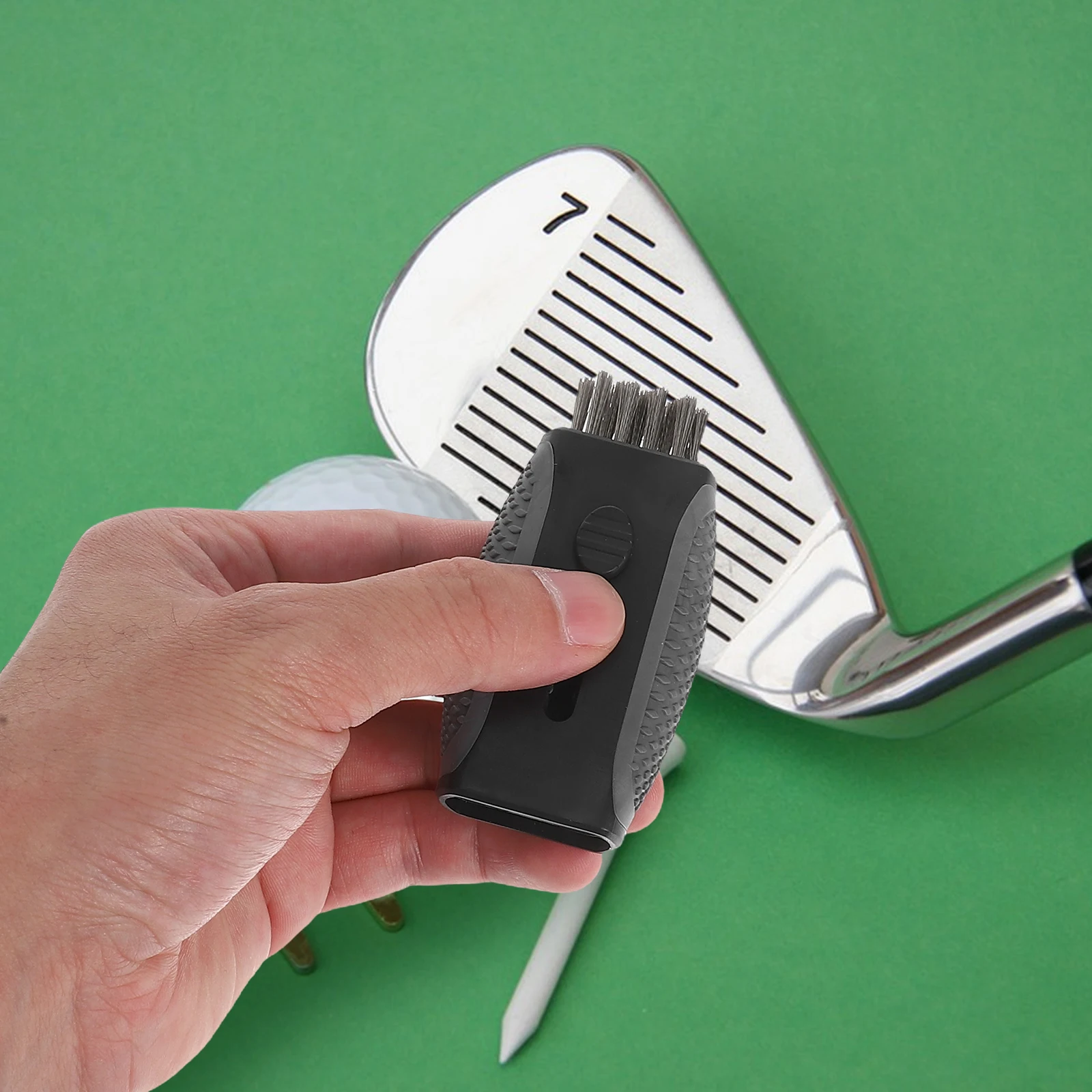 

Golf Club Brush Brushes for Cleaning Clubs Retractable Double Sided Golfing Stainless Steel Accessories Women