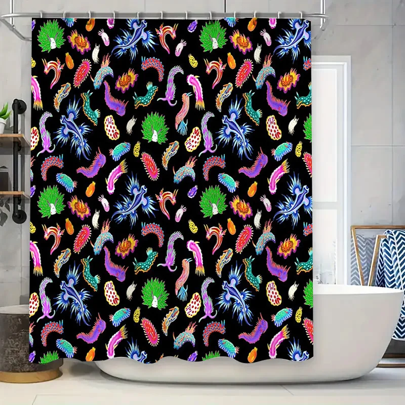 

Bathroom Shower Curtain Floral Pattern Peacock Bird Nature Theme Waterproof Decor Washable Liner