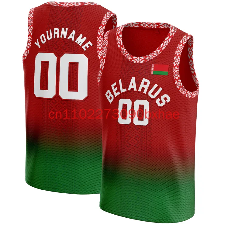 

2025 New Custom Belarus 3D Print Vest Fashion Basketball Team Uniform Sleeveless Tops DIY Wholesale Tank Tops