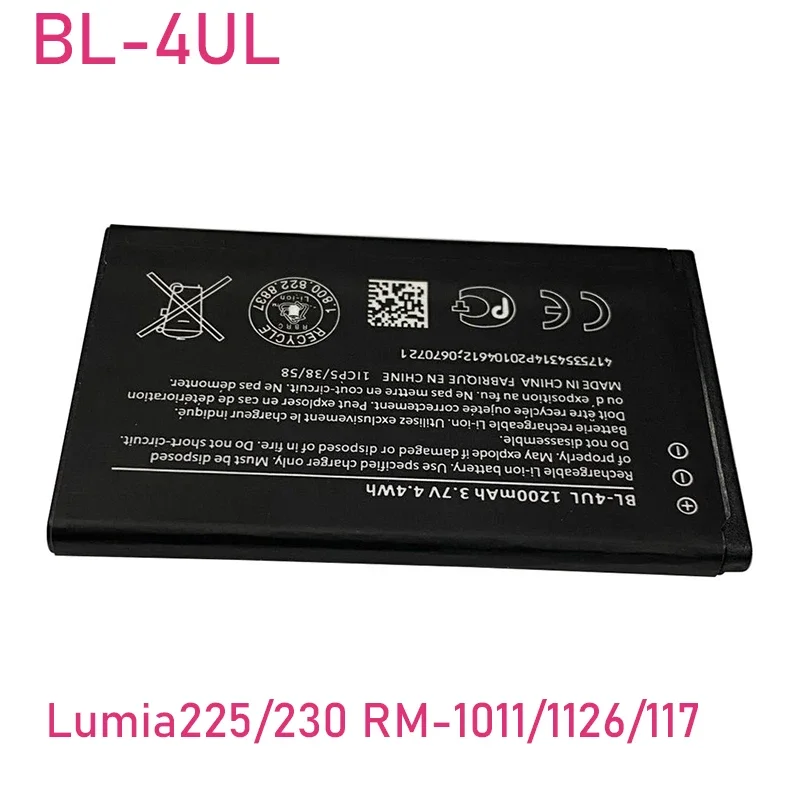 1200mAh BL 4UL BL-4UL аккумулятор для Nokia Lumia 225 330 RM-1172 RM-1011 аккумулятор BL4UL