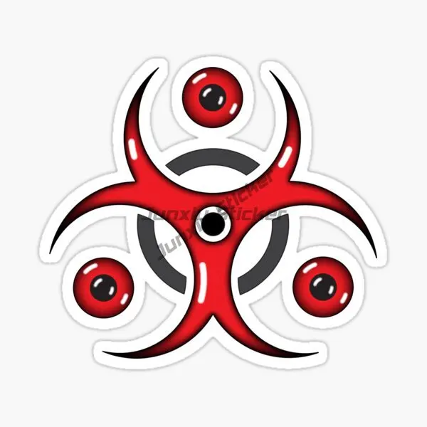 تحذير علامات الإشعاع ملصقات السيارات والشارات، ملصق فينيل مقاوم للماء ذاتي اللصق