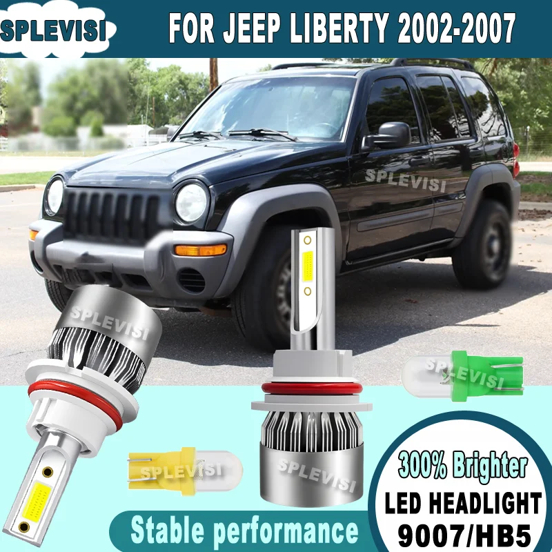 

Corrosion Resistant Tool-free Install Strong Night Safety 45W/Bulb LED HEADLIGHT For Jeep Liberty 2002 2003 2004 2005 2006 2007